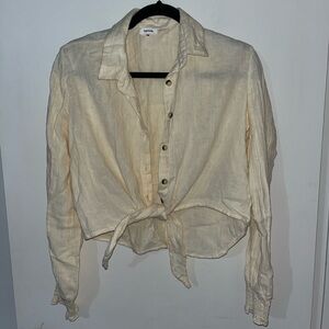 Kensie Cream Button-Up Shirt